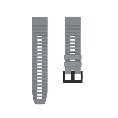 Silikon stålplate Snap Watchrem for Garmin Fenix 7X 26mm Grå