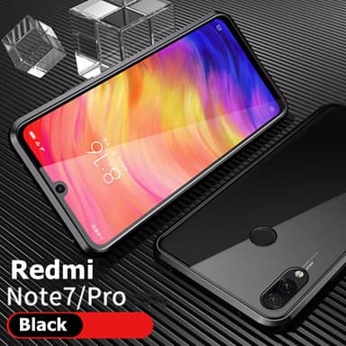 Mobildeksel tosidig herdet glass XiaoMi Redmi Note7 / 7Pro - Svart