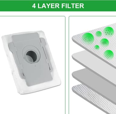 Støvsugerposer 6 stk. til iRobot Roomba i7 i7+ i7+ E5 E6 S9 S9 +