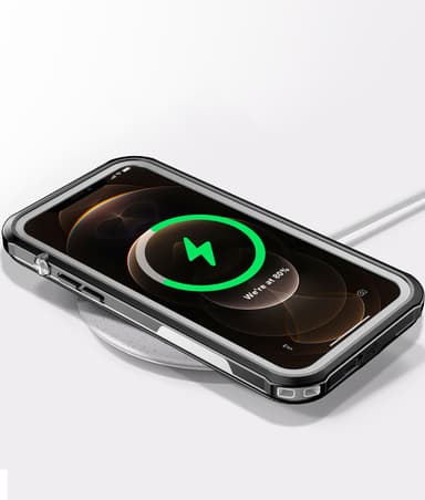 Vanntett deksel til iPhone 13/13 Pro, svart/grått/transparent