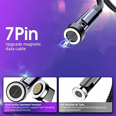 Magnetisk ladekabel med USB-C-kontakt Sort 1 m