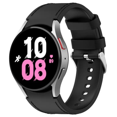 Silikon ensfarget armbåndsurrem for Samsung Galaxy Watch Sort S