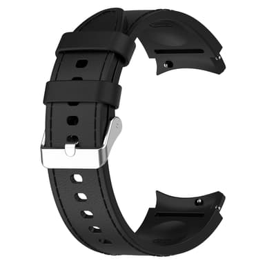 Silikon ensfarget armbåndsurrem for Samsung Galaxy Watch Sort S