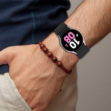 Silikon ensfarget armbåndsurrem for Samsung Galaxy Watch Sort S
