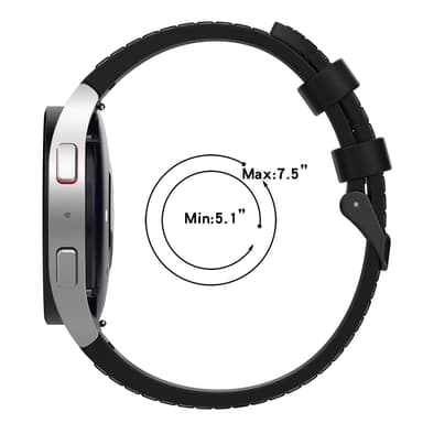 Silikon ensfarget armbåndsurrem for Samsung Galaxy Watch Sort S