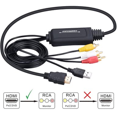 HDMI til AV konverter - HDMI til RCA