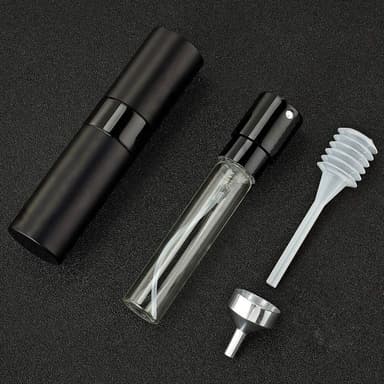 Liten refill sprayflaske for parfyme 8 ml Sort