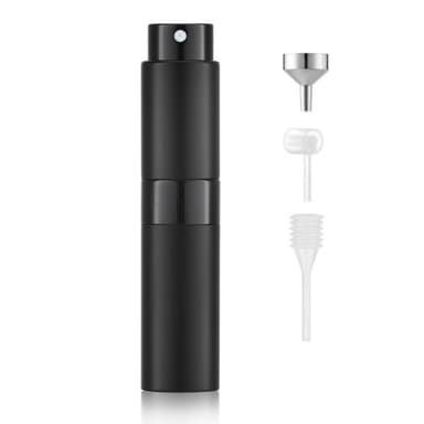 Liten refill sprayflaske for parfyme 8 ml Sort
