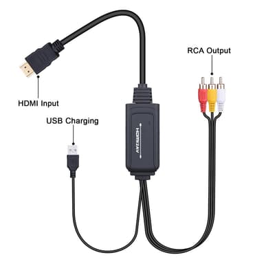 HDMI til AV konverter - HDMI til RCA