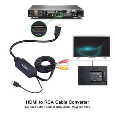 HDMI til AV konverter - HDMI til RCA