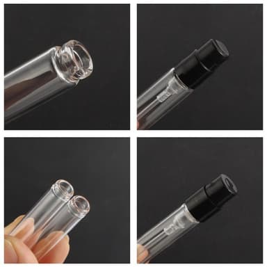 Mini refill parfymeflaske sprayflaske 5 ml 5-pakning Sort