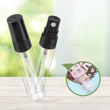 Mini refill parfymeflaske sprayflaske 5 ml 5-pakning Sort