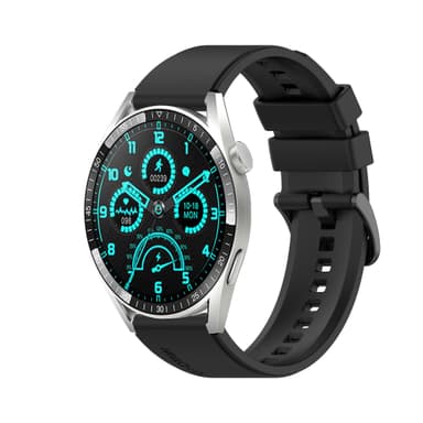 Klokkereim 20 mm Garmin/Huawei/Samsung Galaxy Watch Sort