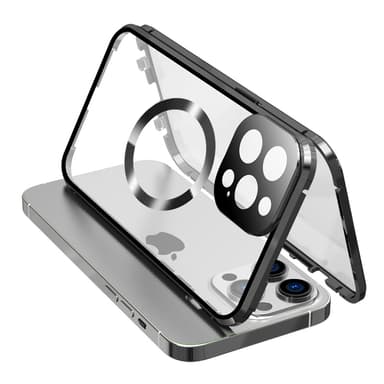 Buckle Anti-Peeping telefondeksel med linsebeskytter kompatibel med iPhone Sort iPhone 14 Pro Max