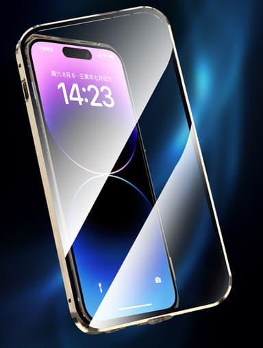 Buckle Anti-Peeping telefondeksel med linsebeskytter kompatibel med iPhone Sort iPhone 14 Pro Max