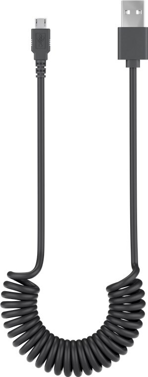 Micro USB lade- og synkroniseringskabel  spiralkabel