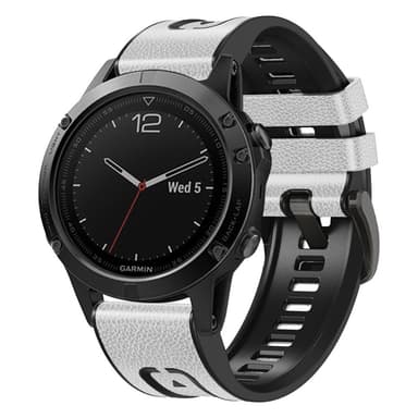 TPU-klokkerem for Garmin Fenix7/6/5 22mm Hvit