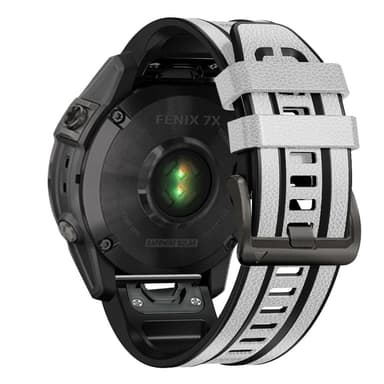 TPU-klokkerem for Garmin Fenix7/6/5 22mm Hvit