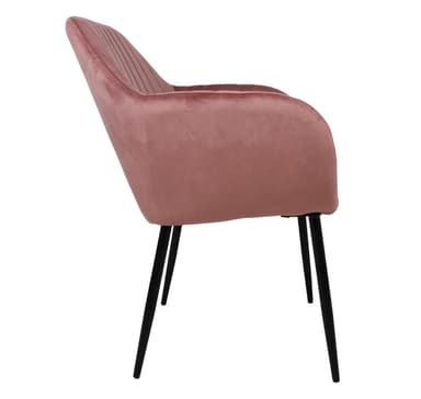 Stol EVELIN rose fløyel