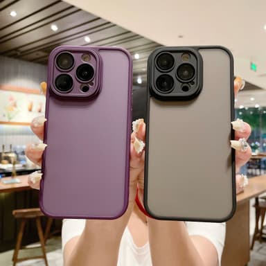 Beskyttende telefondeksel med glasslinsefilm kompatibel med iPhone 14-serien Sort iPhone 14 Plus