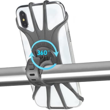 Mobilholder for sykkel, grå