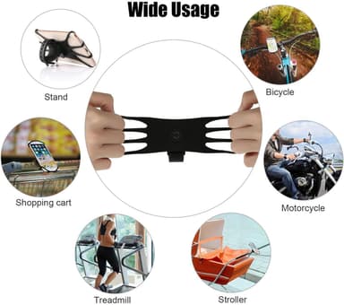 Mobilholder for sykkel, grå
