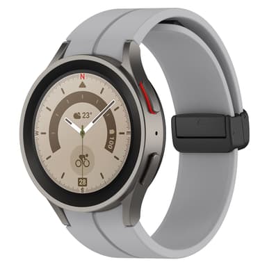 Silikonklokkerem 20 mm for Samsung Galaxy Watch 5/4 Lysegrå