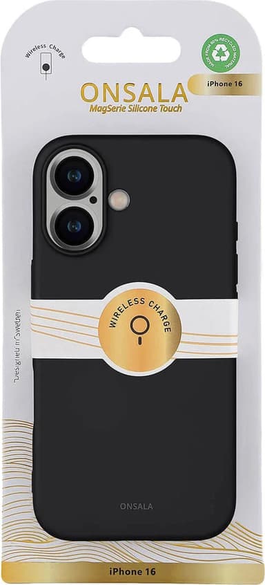 Onsala iPhone 16 silikondeksel (sort)