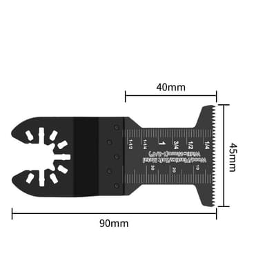 Oscillerende stikksagblad med fine tenner Sort 45 mm