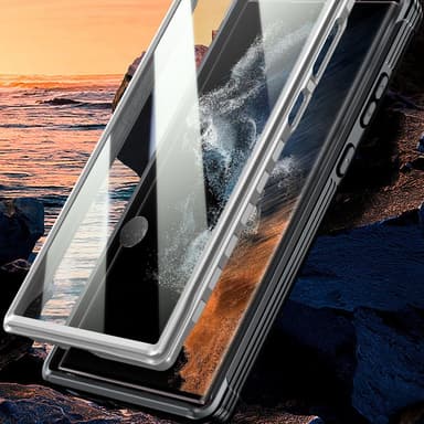 Støtsikker vanntett mobildeksel Sort Samsung S23 Ultra