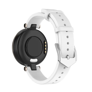 Reim i ekte skinn til Garmin Lily, hvit
