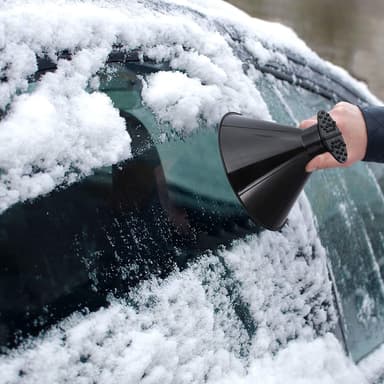 Snø- og isskrape til bilvindu Sort