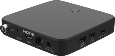Strong Hybrid DVB-T2 & Android TV Box 4K UHD-strømmeenhet (sort)