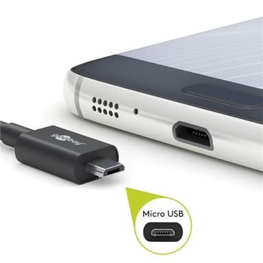 Hurtiglading og synkroniseringskabel mikro-USB