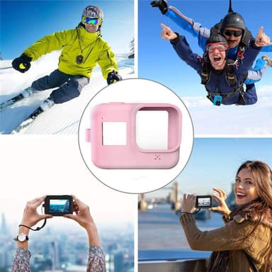 Silikonetui og tilbehør til GoPro Hero 8 Svart - rosa