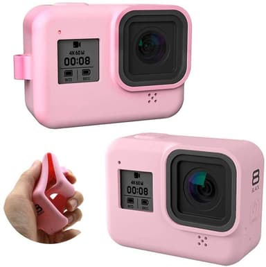 Silikonetui og tilbehør til GoPro Hero 8 Svart - rosa