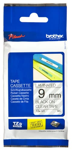 Brother TZe tape 9mmx8m svart / klar
