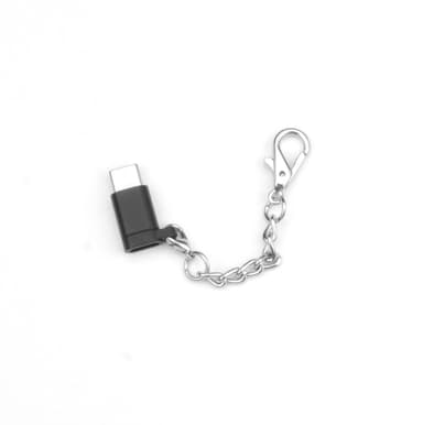 Micro USB til USB-C adapter - svart