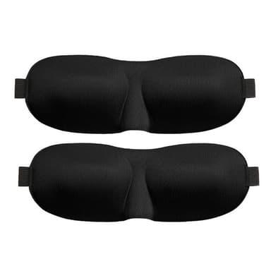 Sovemaske, sort 3D 2 stk.