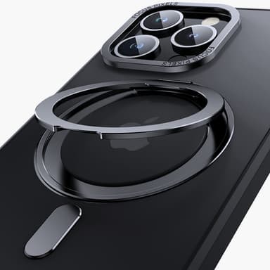 Magnetisk beskyttende telefonveske med usynlig stativ som er kompatibel med iPhone Sort iPhone 14 Pro Max