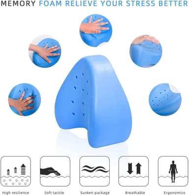 Ergonomisk fotpute i minneskum Blå / Hvit