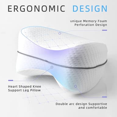 Ergonomisk fotpute i minneskum Blå / Hvit
