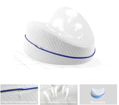 Ergonomisk fotpute i minneskum Blå / Hvit