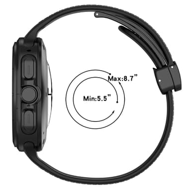 Samsung Watch Ultra 47 mm silikonbånd med magnetlås Sort