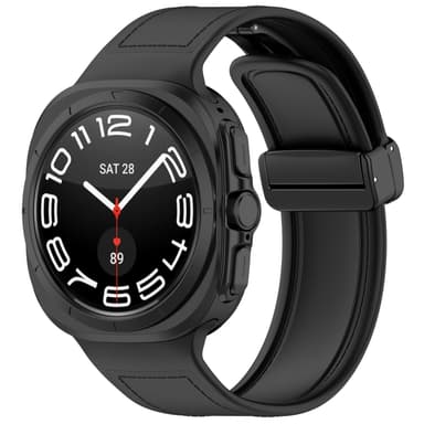 Samsung Watch Ultra 47 mm silikonbånd med magnetlås Sort