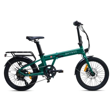 Hygge Virum 2024 Folding, Light City Bike, British Racing Green