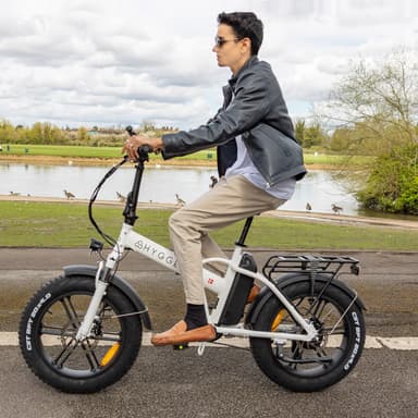 Hygge Vester 2024 Folding Electric Bike, 20 Inch Fat tyres ebike