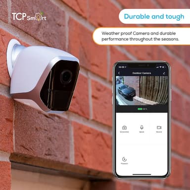 TCP SMART WIFI Utendørskamera 1080p 16Gb Hvit