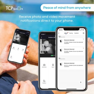 TCP SMART WIFI Utendørskamera 1080p 16Gb Hvit