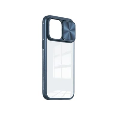 Gjennomsiktig anti-fall iPhone-deksel motstår også fingeravtrykk Mørke blå 16.5x8x1 cm iPhone 15 Pro Max